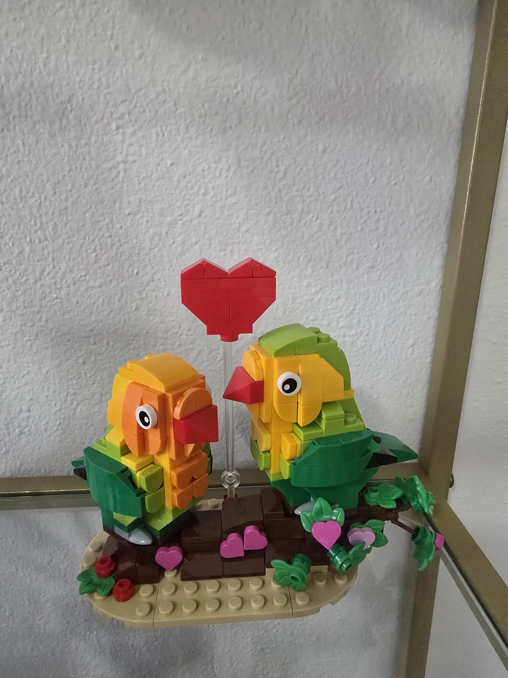 Lego Colorful Conure Parrot Love Bird Set - Green & Orange - 40522